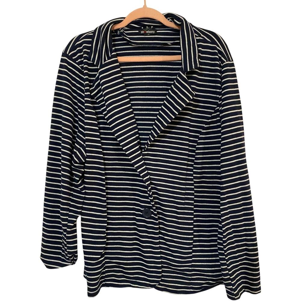 Striped Sweater Blazer - Size 3X - Perfect for Layering!